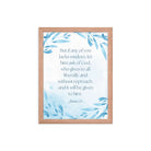 James 1:5 Bible Verse, lacks wisdom Enhanced Matte Paper Framed Poster