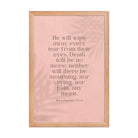 Revelation 21:4 Bible Verse, their eyes Enhanced Matte Paper Framed Poster