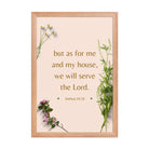 Joshua 24:15 Bible Verse, your fathers Enhanced Matte Paper Framed Poster