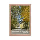 Prov 3:6, Bible Verse, Fall Road Framed Poster