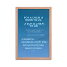 Isaiah 9:6 - Bible Verse, Everlasting Father Enhanced Matte Paper Framed Poster