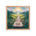 John 14:6 Bible Verse The Truth Enhanced Matte Paper Framed Poster Red Oak 14″×14″