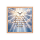 John 14:26 Bible Verse Father Enhanced Matte Paper Framed Poster Red Oak 14″×14″