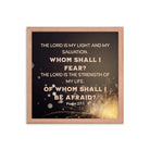 Psalm 27:1 - Bible Verse, The LORD is My Light Framed Poster