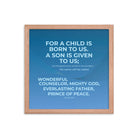 Isaiah 9:6 - Bible Verse, Everlasting Father Enhanced Matte Paper Framed Poster