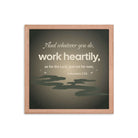 Col 3:23 - Bible Verse, as for the Lord Enhanced Matte Paper Framed Poster