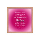 1 John 4:14 - Bible Verse, that the Father Enhanced Matte Paper Framed Poster