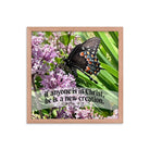 2 Cor. 5:17 Bible Verse, Butterfly Framed Poster