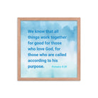 Rom 8:28 - Bible Verse, together for good Enhanced Matte Paper Framed Poster