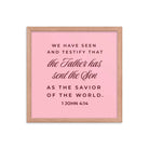 1 John 4:14 - Bible Verse, We have seen Enhanced Matte Paper Framed Poster