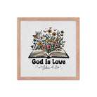 1 John 4:8 - Bible Verse, God is Love Enhanced Matte Paper Framed Poster