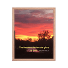 Psalm 19:1 Bible Verse, Sunset Glory Framed Poster