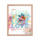 1 John 4:19 - Bible Verse, We Love Him Framed Poster