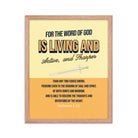 Heb 4:12 - Bible Verse, living and active Enhanced Matte Paper Framed Poster