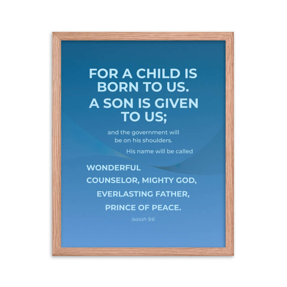 Isaiah 9:6 - Bible Verse, Everlasting Father Enhanced Matte Paper Framed Poster