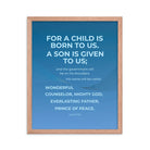 Isaiah 9:6 - Bible Verse, Everlasting Father Enhanced Matte Paper Framed Poster