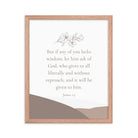 James 1:5 Bible Verse, ask of God Enhanced Matte Paper Framed Poster