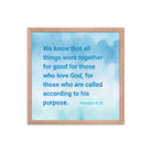 Rom 8:28 - Bible Verse, together for good Enhanced Matte Paper Framed Poster