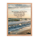 John 14:26 Bible Verse You All Enhanced Matte Paper Framed Poster Red Oak 18″×24″