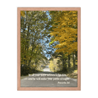 Prov 3:6, Bible Verse, Fall Road Framed Poster