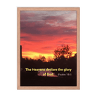 Psalm 19:1 Bible Verse, Sunset Glory Framed Poster