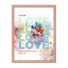 1 John 4:19 - Bible Verse, We Love Him Framed Poster