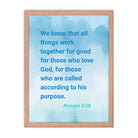 Rom 8:28 - Bible Verse, together for good Enhanced Matte Paper Framed Poster