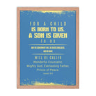 Isaiah 9:6 - Bible Verse, Mighty God Enhanced Matte Paper Framed Poster