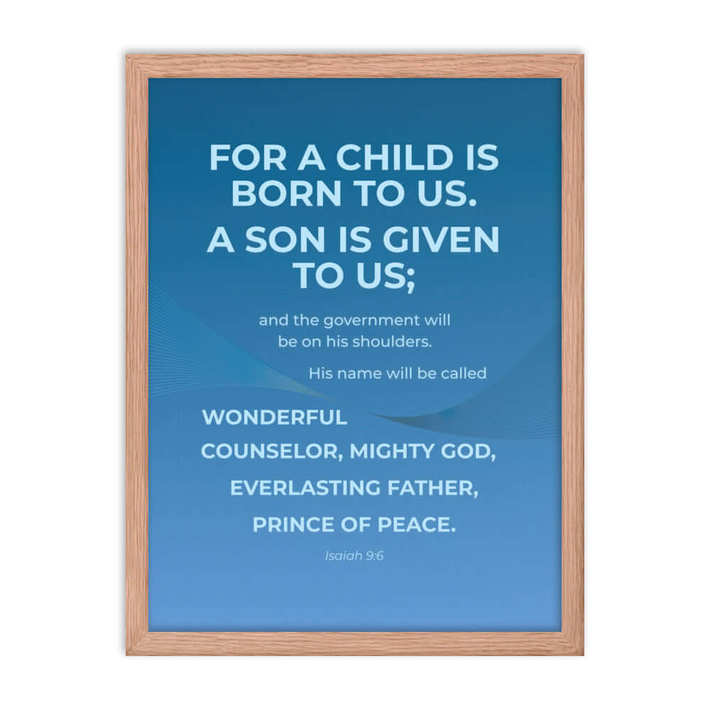 Isaiah 9:6 - Bible Verse, Everlasting Father Enhanced Matte Paper Framed Poster