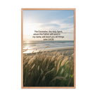 John 14:26 Bible Verse in my name Enhanced Matte Paper Framed Poster Red Oak 24″×36″