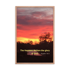 Psalm 19:1 Bible Verse, Sunset Glory Framed Poster