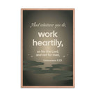 Col 3:23 - Bible Verse, as for the Lord Enhanced Matte Paper Framed Poster