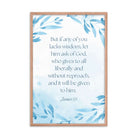 James 1:5 Bible Verse, lacks wisdom Enhanced Matte Paper Framed Poster