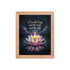 John 14:6 Bible Verse The Way Enhanced Matte Paper Framed Poster Red Oak 8″×10″