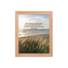 John 14:26 Bible Verse in my name Enhanced Matte Paper Framed Poster Red Oak 8″×10″