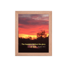 Psalm 19:1 Bible Verse, Sunset Glory Framed Poster