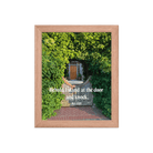 Rev 3:20 Bible Verse, Garden Doorway Framed Poster