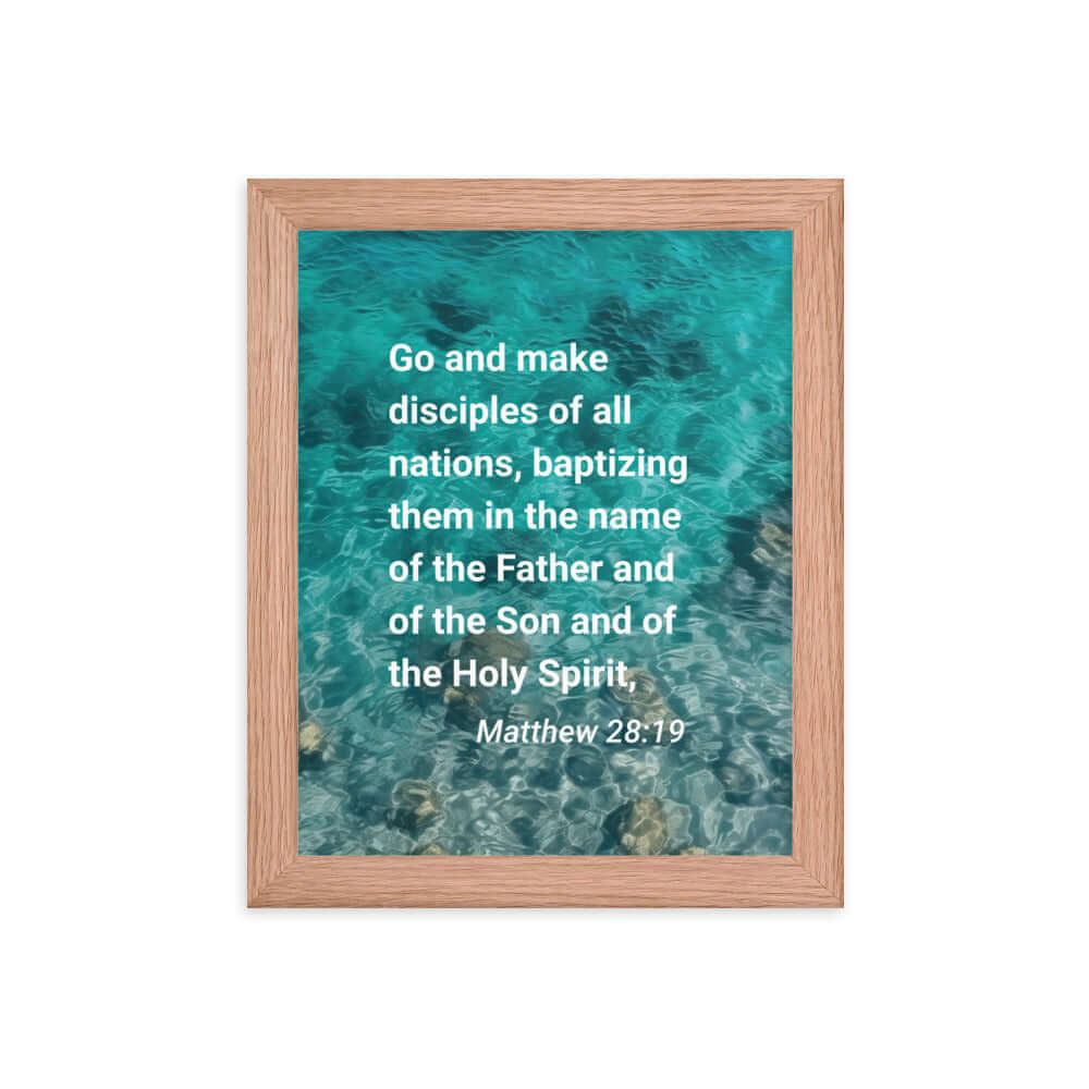 Matt 28:19 - Bible Verse, Make Disciples Enhanced Matte Paper Framed Poster