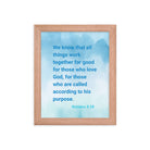 Rom 8:28 - Bible Verse, together for good Enhanced Matte Paper Framed Poster