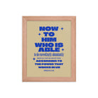 Eph 3:20 - Bible Verse, power in us Enhanced Matte Paper Framed Poster