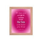 1 John 4:14 - Bible Verse, that the Father Enhanced Matte Paper Framed Poster