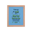 1 John 4:14 - Bible Verse, sent the Son Enhanced Matte Paper Framed Poster