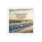 John 14:26 Bible Verse You All Enhanced Matte Paper Framed Poster White 10″×10″