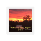 Psalm 19:1 Bible Verse, Sunset Glory Framed Poster