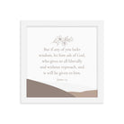 James 1:5 Bible Verse, ask of God Enhanced Matte Paper Framed Poster