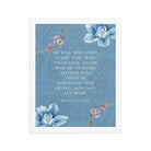 Revelation 21:4 Bible Verse, every tear Enhanced Matte Paper Framed Poster