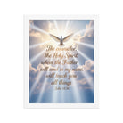 John 14:26 Bible Verse Father Enhanced Matte Paper Framed Poster White 11″×14″