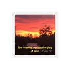 Psalm 19:1 Bible Verse, Sunset Glory Framed Poster