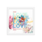 1 John 4:19 - Bible Verse, We Love Him Framed Poster