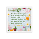 Jer 29:11 - Bible Verse, to give you hope Enhanced Matte Paper Framed Poster